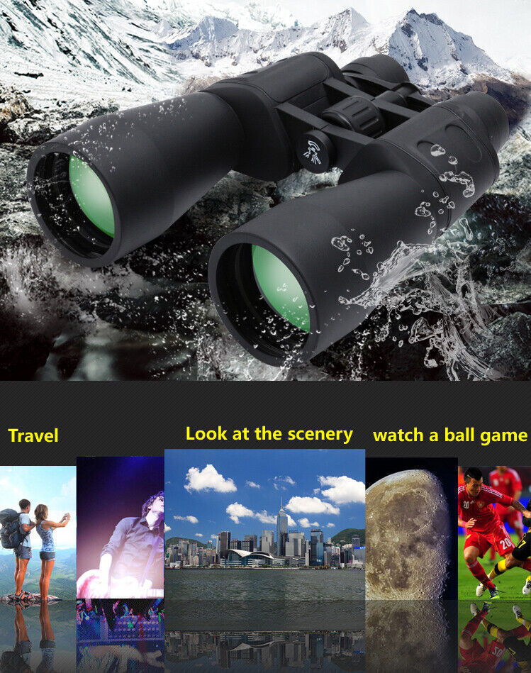 180x100 30x60 HD Military Zoom Powerful Binoculars Day-Low Night Optics Hunting